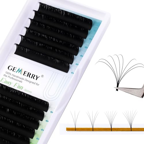 GEMERRY Ciglia Extension Volume Ciglia Easy Fans 0.07 D Curl 11mm | Ciglia Finte EASY Fans Eyelash Extensions Indispensabili per i Professionisti delle Ciglia Risparmia Tempo Non si Staccano