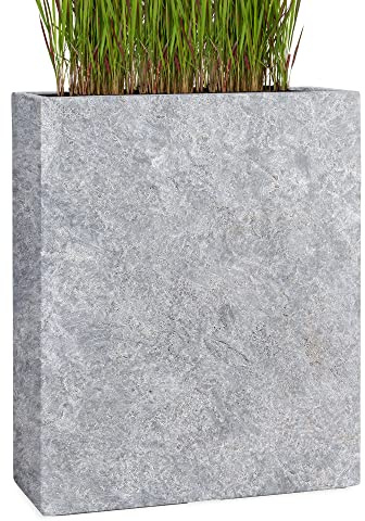 Pflanzwerk® Pflanzkübel Divider Lava Hellgrau 92x80x30cm Blumentopf *Frostbeständige Blumenkübel* *UV-Schutz* *Premium Pflanzenkübel Qualität*