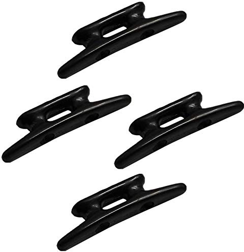 POFET 4pcs 4inch Black Nylon Closed Base Cleat Rope Cleat Anzug für Marine Boat Dock Yacht Kanu Beiboot Zubehör