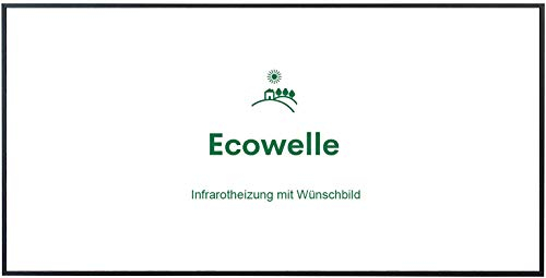 Ecowelle Own Picture & Photo Infrared Heater with Manufacturer's Warranty - Made in Germany - Infrared Heater with Desired Image (750 Watt, Black Aluminium Frame)