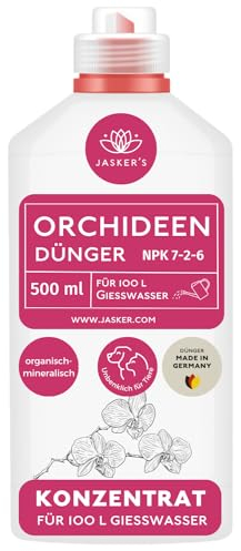 JASKERS® Orchideen-Dünger 500 ml | Vitalisiert Und Stärkt Orchideen-Pflanzen | Premium Flüssigdünger Für Eine Schöne Blüte | Nährstoffreich & Perfekt Zum Umtopfen
