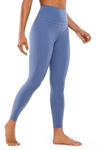CRZ YOGA Naked Feeling Leggings 64cm | Liso, Compresión Ajustada, Yoga, Fitness, Deportivos, Cintura Alta, con Bolsillo Oculto en Cintura, 7/8, para Mujer