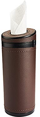 Auto Tissue Halter, Asudaro Auto Zylinder Tissue-Box Auto Taschentuchbox Halterung Kosmetiktuch Halterung Auto Pu Leder Taschentuchhalter Kosmetiktuch Halterung Auto Tissue-Halter Organizer,Braun