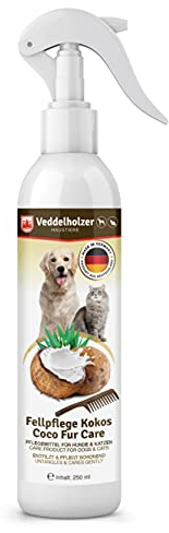 Veddelholzer 250 ml Kokos Fellpflege Hund & Katze. Entfilzungsspray, Welpen, Fell. Zubehör, Hundeparfüm, Accessoires, Katzenpflege, Hundebedarf