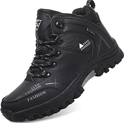 IYVW 8518 Chaussures de Randonnée Homme Bottes Tactiques pour Hommes Chaussures de randonnée et de Trekking noir 43 EU