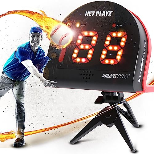 NetPlayz Unisex, Teenager NIS022132032 Smart Pro Baseball Speed Radar, schwarz