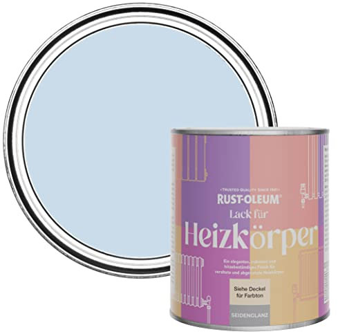 Rust-Oleum, hellblau Heizkörperfarbe, hitzebeständig, geruchsarm in Seidenglanz Finish - Blauer Himmel 750ML