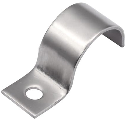 ZOCONE Lot de 30 colliers de fixation de 10 mm - Trou unique - 1,5 mm d'épaisseur - Colliers de serrage en acier inoxydable - Pour colliers de serrage, tuyaux, conduites d'eau