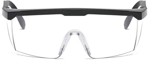 Gafas de seguridad negras ajustables para trabajo, antivaho, para actividades al aire libre, carpintería, pintura, limpieza