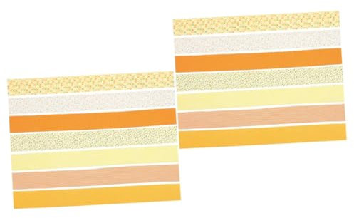 Lurrose 14stücke Teiliges Quilting-stoffstreifen Bunte Bedruckte Für Patchwork Und Kreative Nähprojekte Gelbe