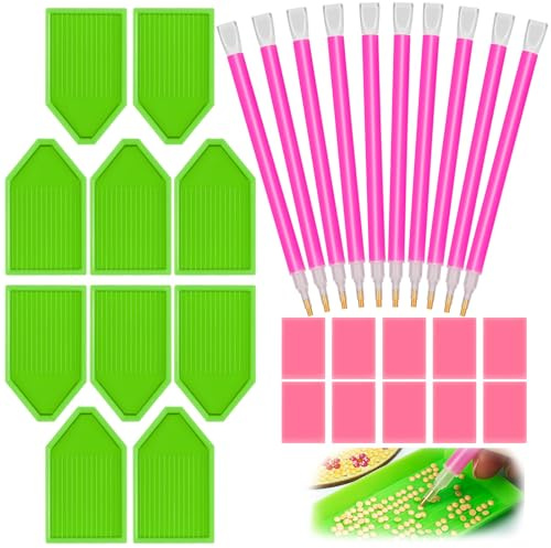 SYOZPXY 30PCS Diamond Art Painting Tools with 10 Drill Pen Grip Tray