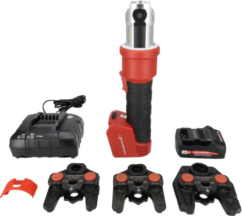 ROTHENBERGER ROMAX NANO Set Pressmaschine, 2Ah Akku Kapazität, TH Pressbacken Kontur, 16mm-20mm-26mm Arbeitsbereich Durchmesser | 1000005048 | Pressen, Presswerkzeug, intelligent und vernetzt