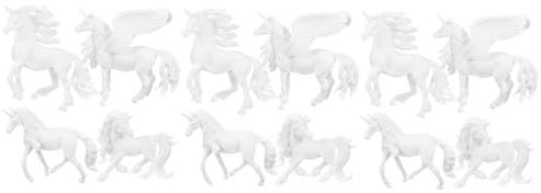 Supvox 3 Sätze Malspielzeug Für Diy Einhorn Basteln Einhorn-diy- Für Einhornfiguren Selber Machen Diy Einhornfiguren Einhorn-diy-bastelmaterial Abs Weiß 4 Stück * 3