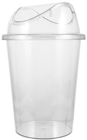 Cabilock Cubo de Basura Doméstico Grande de Plástico Tapa Redonda, Capacidad Amplia y Diseño Sencillo para Cocina y Oficina