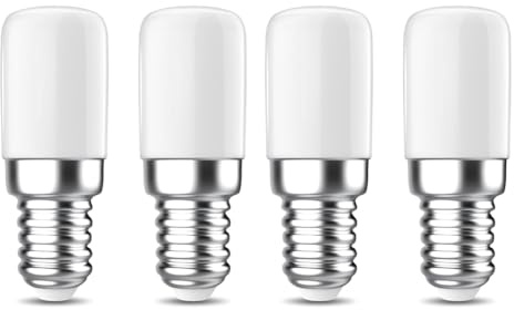 ISTOVO Bombilla para FrigoríFico, Bombilla LED E14 de 1,5 W, Bombillas de Bajo Consumo de 150, Luz FríA, 3000 K, para FrigoríFico, Campana Extractora, Paquete de 4