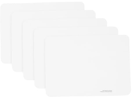 CLISPEED 5pcs Microfibre Cleaning Cloth Set for Cd Discs and Vinyl Records, Anti-scratch Dust Cloths for Screen Cleaning, White Small Size for Travel and Car Use