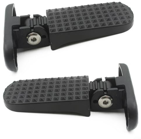 Alanmoship Electric Vehicle Foot Pedals Made Of Aluminum Alloy, Foldable Movable Design Compatible With Scooters And Electric Bikes, Treated Anti Slip Metal With 4 5Cm Hole Distance