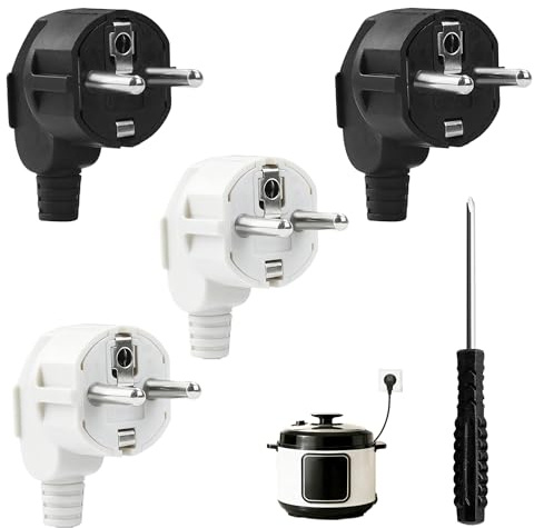 Wasserdichter Elektrischer Stecker Schuko Set, 4 Stück, 250 V, 16 A, Männlich, Für Innen- und Außenbereich, Hochwertige Materialien, Einfache Installation, Ideal Für Reparaturen Und Erweiterungen