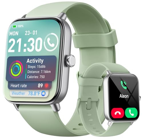 Smartwatch Herren Damen mit Telefonfunktion,1.8 Smart Watch Fitnessuhr mit Whatsapp und Alexa,Herzfrequenz Schlafmonitor,120+ Sportmodi Fitness Tracker,IP68 Wasserdicht Uhren für Samsung/Android/iOS