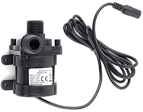 Mini pompa sommergibile DC 24V senza spazzole, ultra silenziosa, ad alto flusso, 750 l/h, per acquario, coltura, fontana da giardino, plastica ABS, design durevole