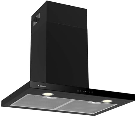 Aspes Campana Extractora Tipo T 60cm, Negro, ACPT601AN. Potencia 634m3/h, 4 Velocidades, 2 Filtros, 68 dB Nivel Sonoro, Control Táctil, Filtros aptos Lavavajillas