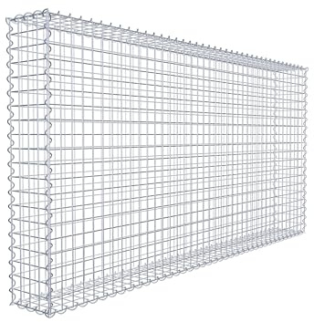 GABIONA – Gabion 200 x 100 x 20 cm – gabionkorg med maskstorlek 5 x 5 cm – robust stenkorg, mur med spiralstängning