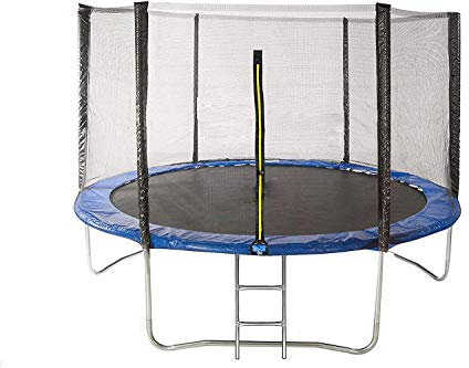 GOVITA - Trampolino Elastico Da Giardino Tappeto Elastico Esterno Sport Con Rete Di Sicurezza E Scaletta - Certificato CE (250 cm)