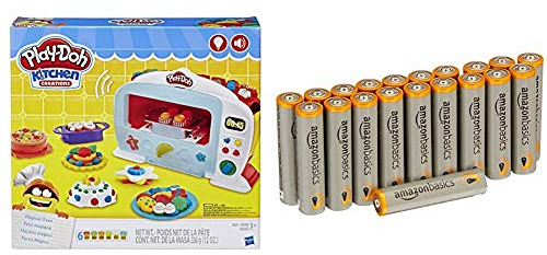 Hasbro Play-Doh B9740EU4 - Magischer Ofen Knete, für fantasievolles und kreatives Spielen & Amazon Basics Performance Batterien Alkali, AAA, 20 Stück (Design kann von Darstellung abweichen)
