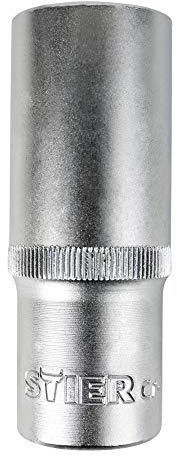 STIER Tiefbett-Sechskant-Steckschlüsseleinsatz 3/8'', SW 14 mm, Stecknuss, Langnuss