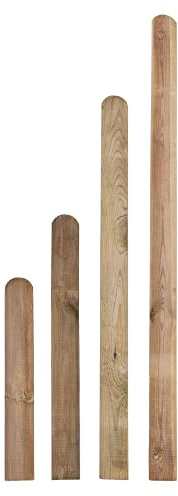 Zaunlatte Typ A aus Kiefernholz imprägniert 16x90 mm Höhe 100 cm oben abgerundet