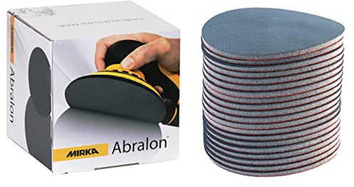 Mirka Abralon Sanding Discs 150mm Hook & Loop 3000 Grit 20 Pack | Polishing Discs 3000 Grit High Gloss Finish For Lacquer Wood Plastics Hook & Loop Backing 20 Pack