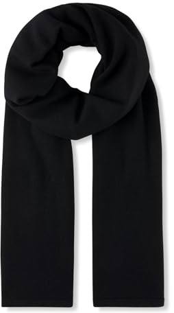 FALKE Unisex Winter-Schal Basic Fine Knit U Wr Kaschmir schnelltrocknend warm 1 Stück, Schwarz Black 3000, ONESIZE