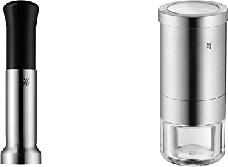 WMF Top Tools Muskatmühle 16,5 cm, mit Aufbewahrungsfach & Gourmet Gewürzschneider 10,5 cm, Chillischneider mit Schneidwerk, Chilimühle, Cromargan Edelstahl, Schneider für getrocknete Kräuter, Gewürze