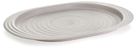 Guzzini - Tierra, Vassoio L in Plastica Riciclata - Grigio Tortora, 47,5x32,5xh3 cm - 197401158
