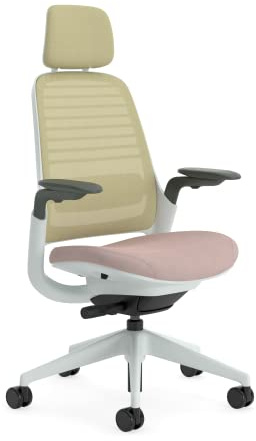 Steelcase Ergonomischer Bürostuhl: Series 1, 4D-Armlehnen, Kopfstütze,Linse | 4D-Armlehnen, Universalrollen, Premium-Materialien, bis 150 kg und 190 cm, sitzkomfort