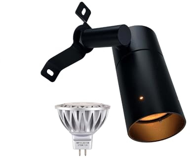 Arrownine Landscape Lighting Down Lights,Moon Light Low Voltage Outdoor Wall Tree Mount Lighting for Highlighting Trees Yard Patio,Replaceable MR16 LED Bulb Black Finish with Bulb