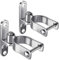 Insaga 2 bisagras de puerta de tubo, 48 mm, bisagra de cadena de valla de eslabones de granja (116 x 25 mm), gancho de 16 mm, accesorios de puerta de metal de acero inoxidable para puerta redonda de