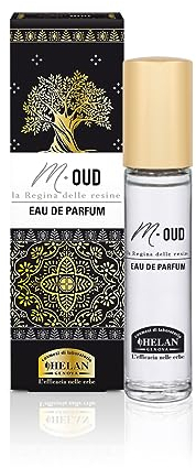 Helan, M Oud - Profumo Uomo con Fragranza Fresca Agrumata, Eau de Parfum Uomo Elegante e Misterioso con Oud Aromatico e Note di Tabacco - Profumi Uomo Ideale come Regalo Uomo, 10 ml - Made in Italy