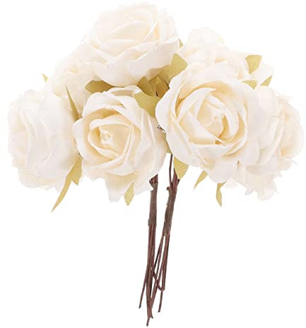 Warmhm Bunches of Artificial Silk Flowers Bouquet Für Valentinstag Heimdekoration Realistischer Look Blumen Für Hochzeiten Und Fotografie