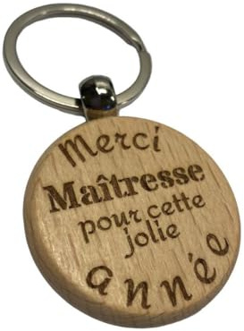 Porte clé en bois gravé Meilleure Maitresse de l'année, cadeau fin d'année scolaire, maitresse Nounou Atsem, porte-clés école, cadeaux enseignant, idée professeur, remerciement,