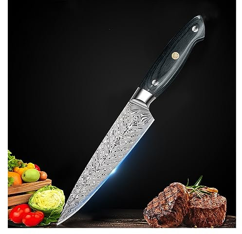 FBITE 5 couteau utilitaire couteaux de cuisine en acier inoxydable japonais saumon Sushi poisson fruits légumes Chef couperet tranchage outils de cuisson