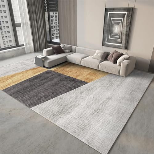 Tzvpsu Wohnzimmer Grauer, Schwarzer, Brauner, Schlichter, Langlebiger, Lichtbeständiger Teppich,vorleger Teppich Eingang Anti rutsch Teppich,80x160cm