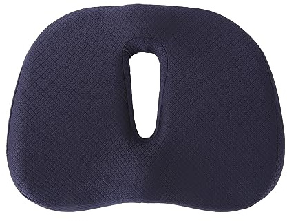 Almohada de Dona para Dolor de Coxis, Diseño de Anillo Ergonómico, Cojín Ortopédico para Oficina Y Hogar, Espuma Viscoelástica Suave Y Transpirable para Mujeres, Hombres Embarazadas,(Azul marino)