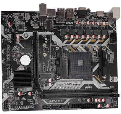 Carte Mère D'ordinateur ATX, Double Mémoire DDR4 PCI-E 16X Gen SATA3.0 Slot NVME, Port M.2 ATX 32G Carte Mère de Jeu pour AM4 Toutes Séries