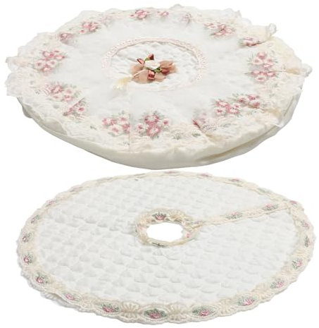 Alipis Housse De Décorative Pour Ventilateur De Sol Lavable Et Réutilisable Motif Floral En Dentelle