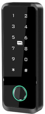 JQVDE Lector de Tarjetas RFID con Teclado y aplicación WiFi de 125 Khz + 13,56 MHz for Cerradura de Puerta con Huella Dactilar, Control de Acceso a Puerta a Prueba de Agua