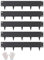 VEVOR Borde de Acero Galvanizado para Paisajismo, 990 x 207 x 1,5 mm, 5 Piezas de Borde de Metal Resistente a la Oxidación con Dientes Afilados, Divisor de Camino para Parterres de Flores, Negro