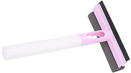 CHILDWEET Multi Purpose Window Cleaning Squeegee with Comfortable Grip Durable Plastic Window Sprayer Wiper for Bathroom Mirrors Shower Doors and Tile Surfaces Pink