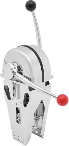 Control universal del acelerador de barco, control de motor de doble palanca marina de aleación de zinc para la mayoría de los tipos de barcos, acelerador de montaje superior y control de cambio