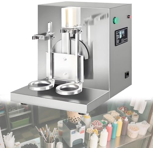 Máquina Agitadora de Té con Leche Coctelera Eléctrica de Doble Marco Mezclador de Batidos Ajustable para Té de Burbujas,Jugo,Café,Leche Y Vino